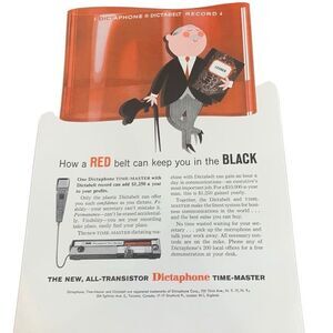 Vintage 1959 Dictaphone Time Master Ad Advertisement
